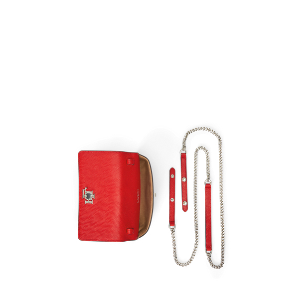 Bright Vermilion Textured Crossbody Turn-Lock Tech Case Lauren 4