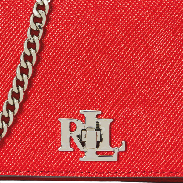 Bright Vermilion Textured Crossbody Turn-Lock Tech Case Lauren 5