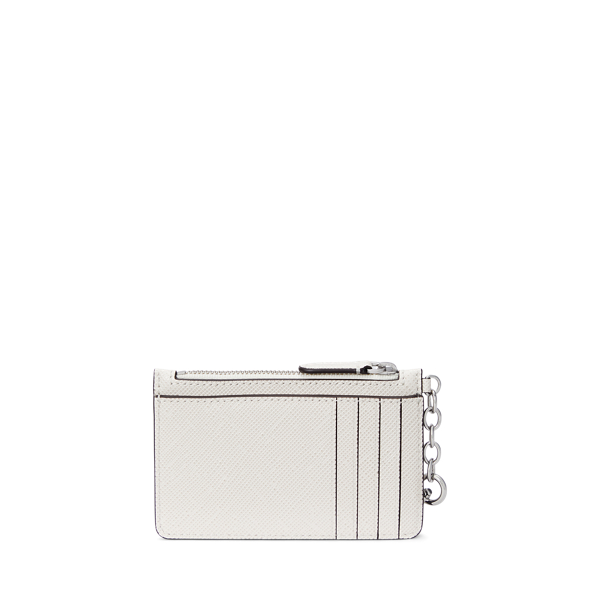 Textured Leather Zip Card Case