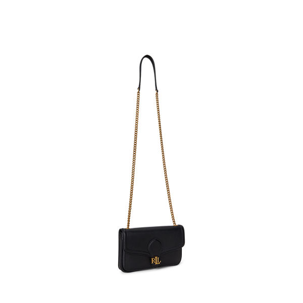 Pebbled Leather Bradley Crossbody Wallet