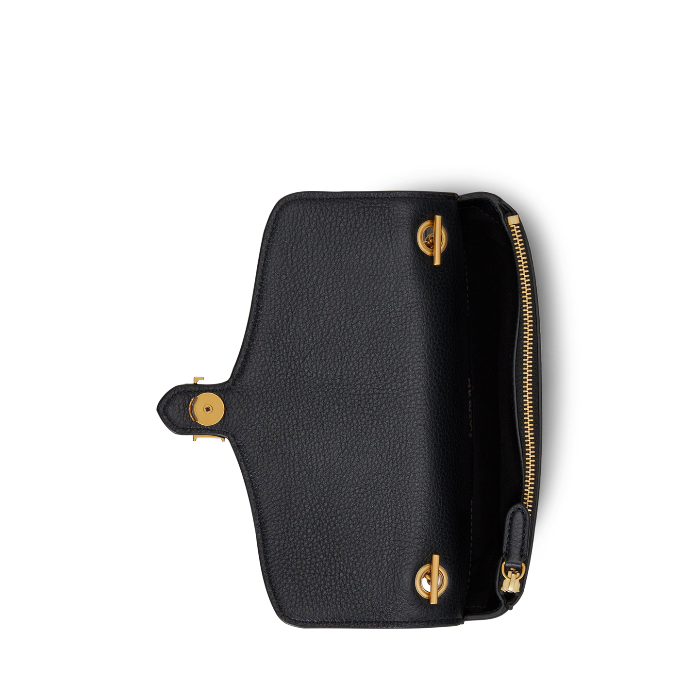 Женский кошелёк Ralph Lauren Pebbled Leather Bradley Crossbody Wallet, цвет: Чёрный — фото 3