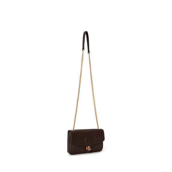 Chestnut Brown Pebbled Leather Bradley Crossbody Wallet Lauren 2
