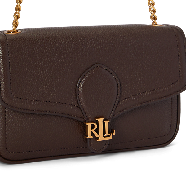Chestnut Brown Pebbled Leather Bradley Crossbody Wallet Lauren 5