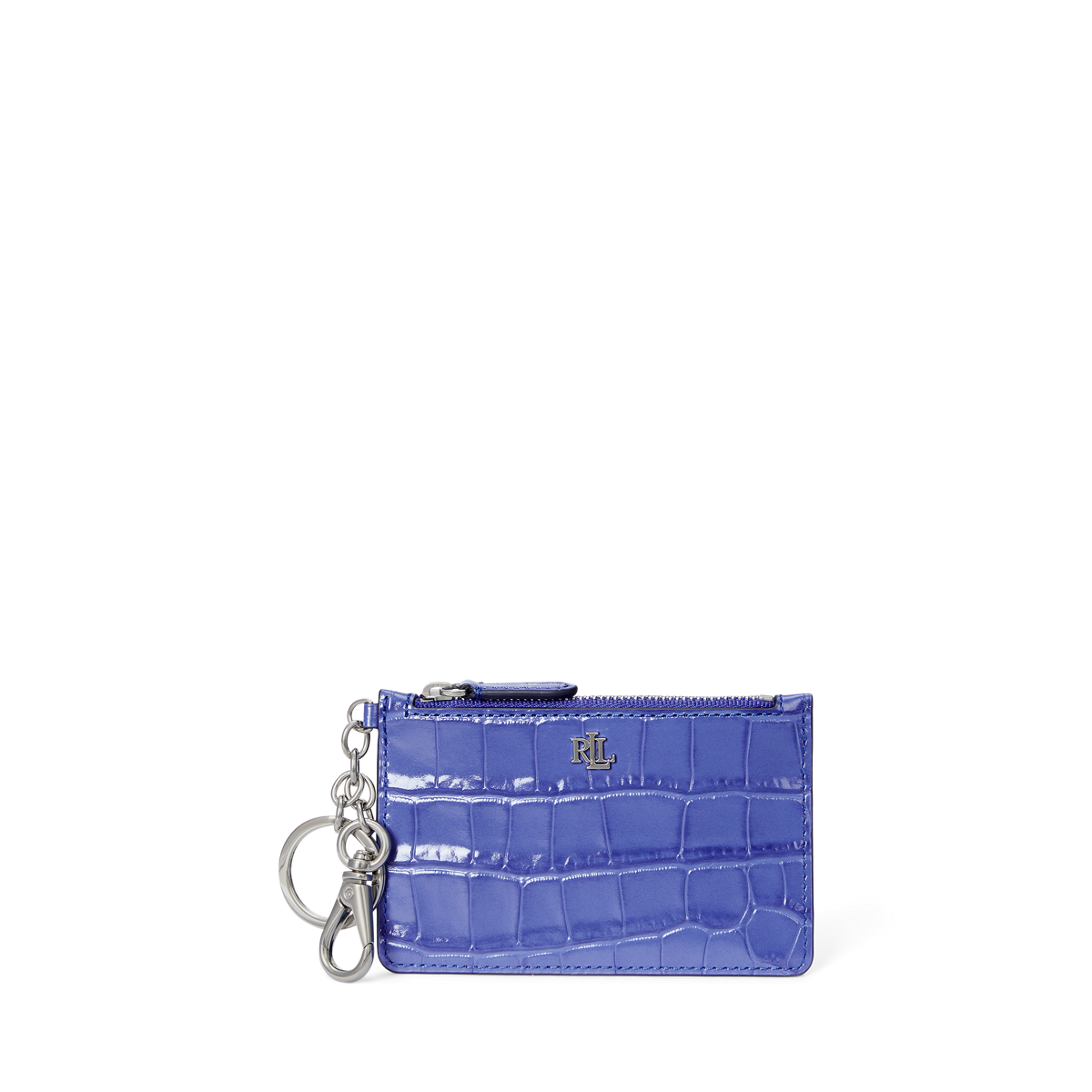 コインケース・小銭入れ LAUREN RALPH LAUREN llic Embossed Leather Zip Card Case Croc-Embossed Leather Zip Card Case