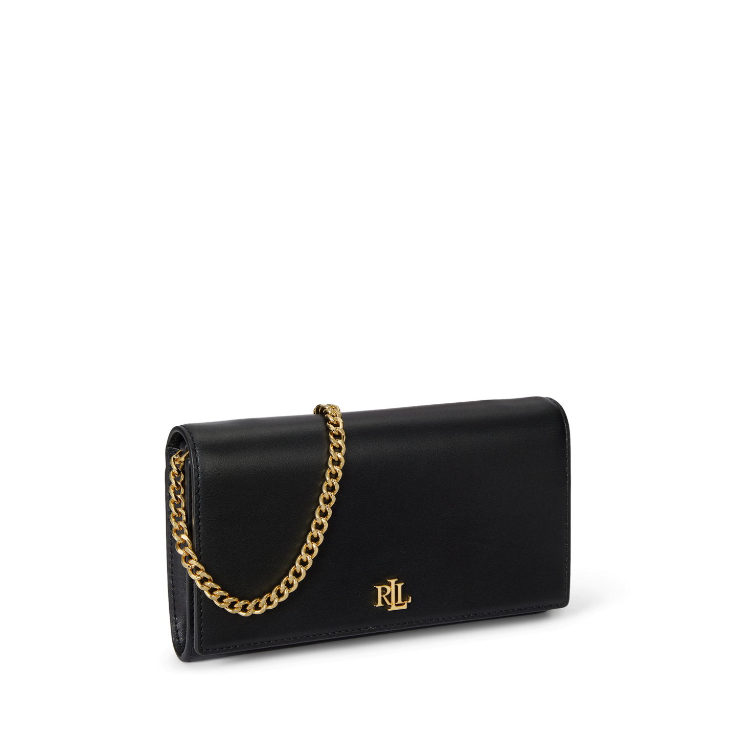 Женская сумка Ralph Lauren Leather Medium Adair II Crossbody, цвет: Чёрный — фото 1