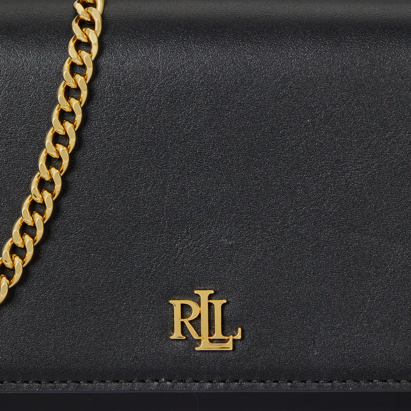 Женская сумка Ralph Lauren Leather Medium Adair II Crossbody, цвет: Чёрный — фото 3