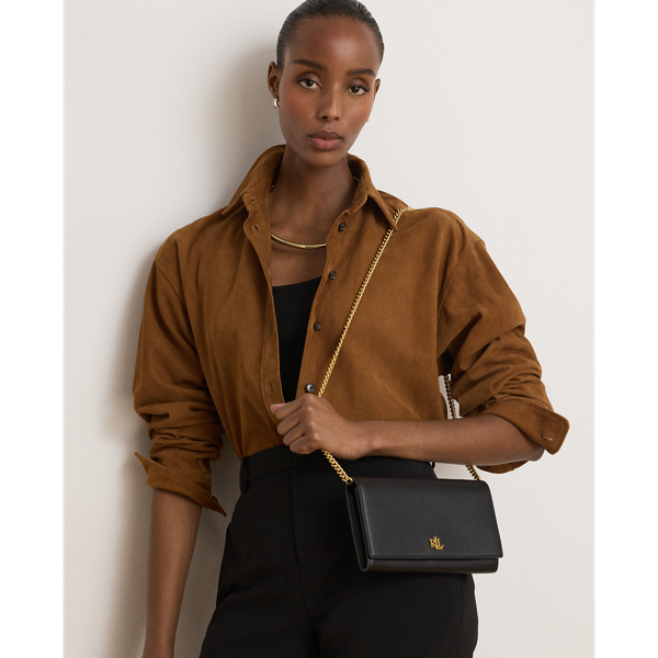 Black Leather Medium Adair II Crossbody Lauren 6