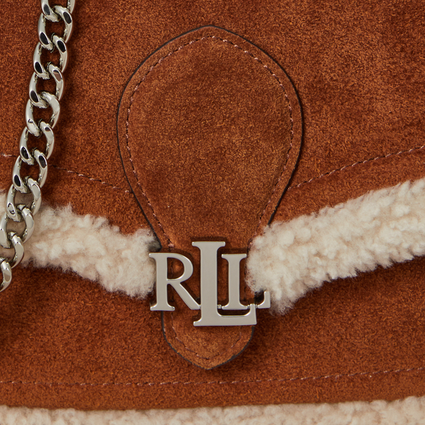 Shearling-Trim Bradley Crossbody Wallet