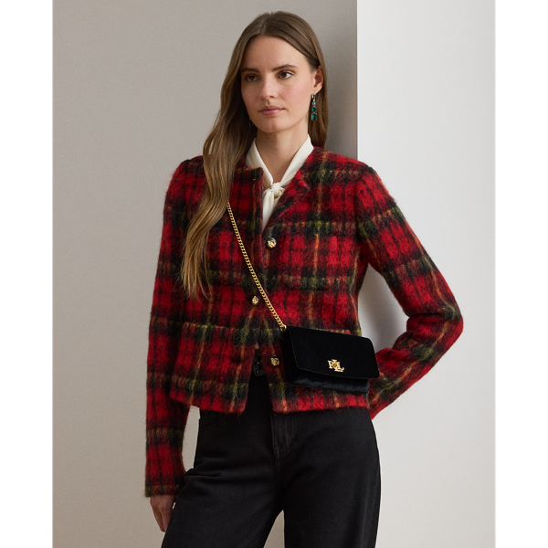 Velvet Crossbody Turn-Lock Tech Case