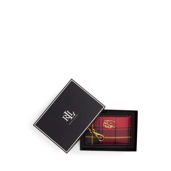 Kariertes Kartenetui aus Nappaleder Lauren in Festlicher Tartan/Schwarz 3