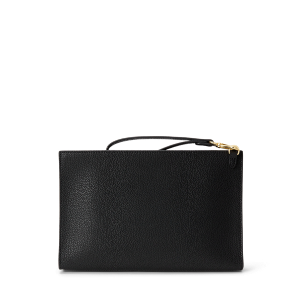 Große Pochette Adley aus Narbenleder