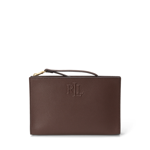 Adley grote gegranuleerd leren tas