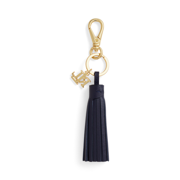 Refined Navy Logo & Leather Tassel Charm Lauren 2