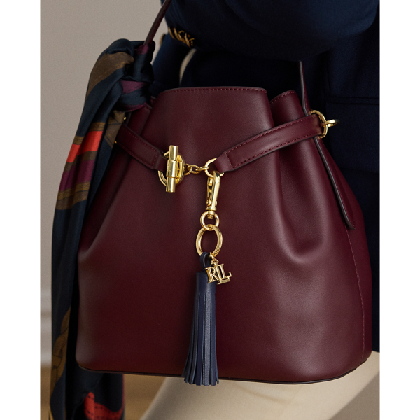 Refined Navy Logo & Leather Tassel Charm Lauren 3