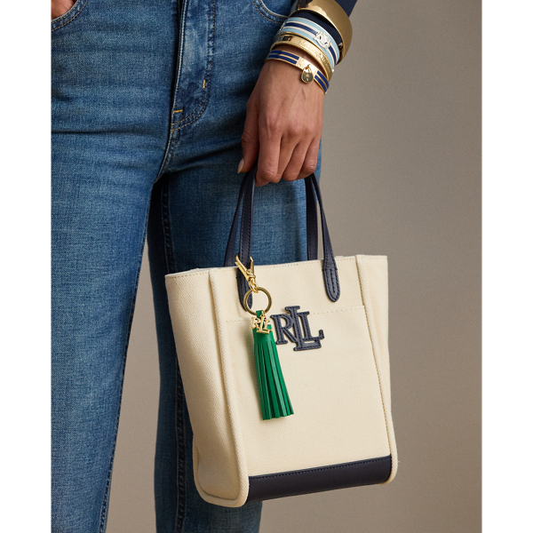 Green Topaz Logo &amp; Leather Tassel Charm Lauren 3