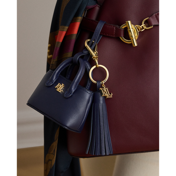 Refined Navy Leather Marcy Charm Lauren 4