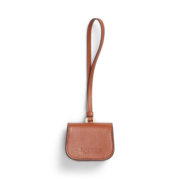 Lauren Tan Saffiano Leather Oval-Logo Pouch Charm Lauren 2