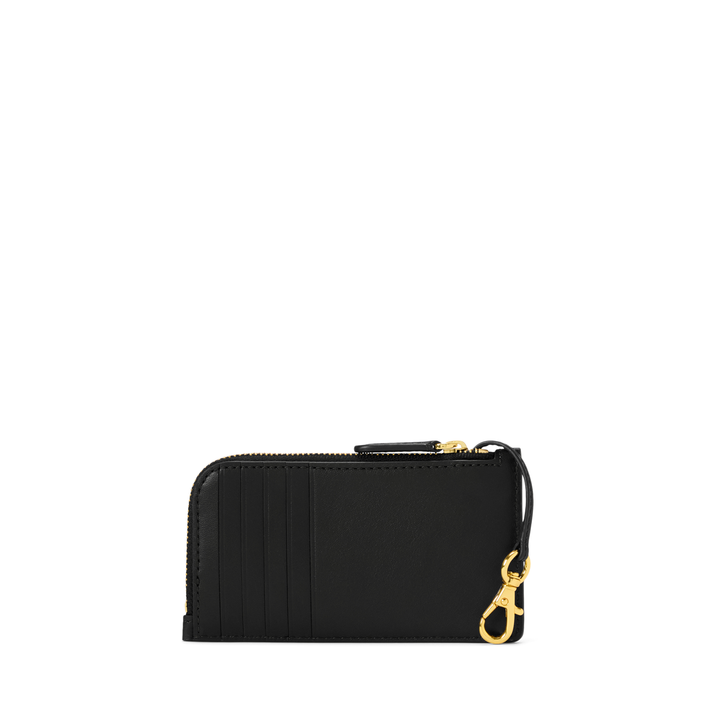 Женский кошелёк Ralph Lauren Leather L-Zip Card Case, цвет: Чёрный — фото 1