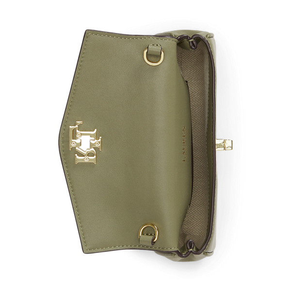 Sage Green Nappa Leather Tanner Crossbody Wallet Lauren 5