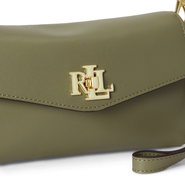 Sage Green Nappa Leather Tanner Crossbody Wallet Lauren 6