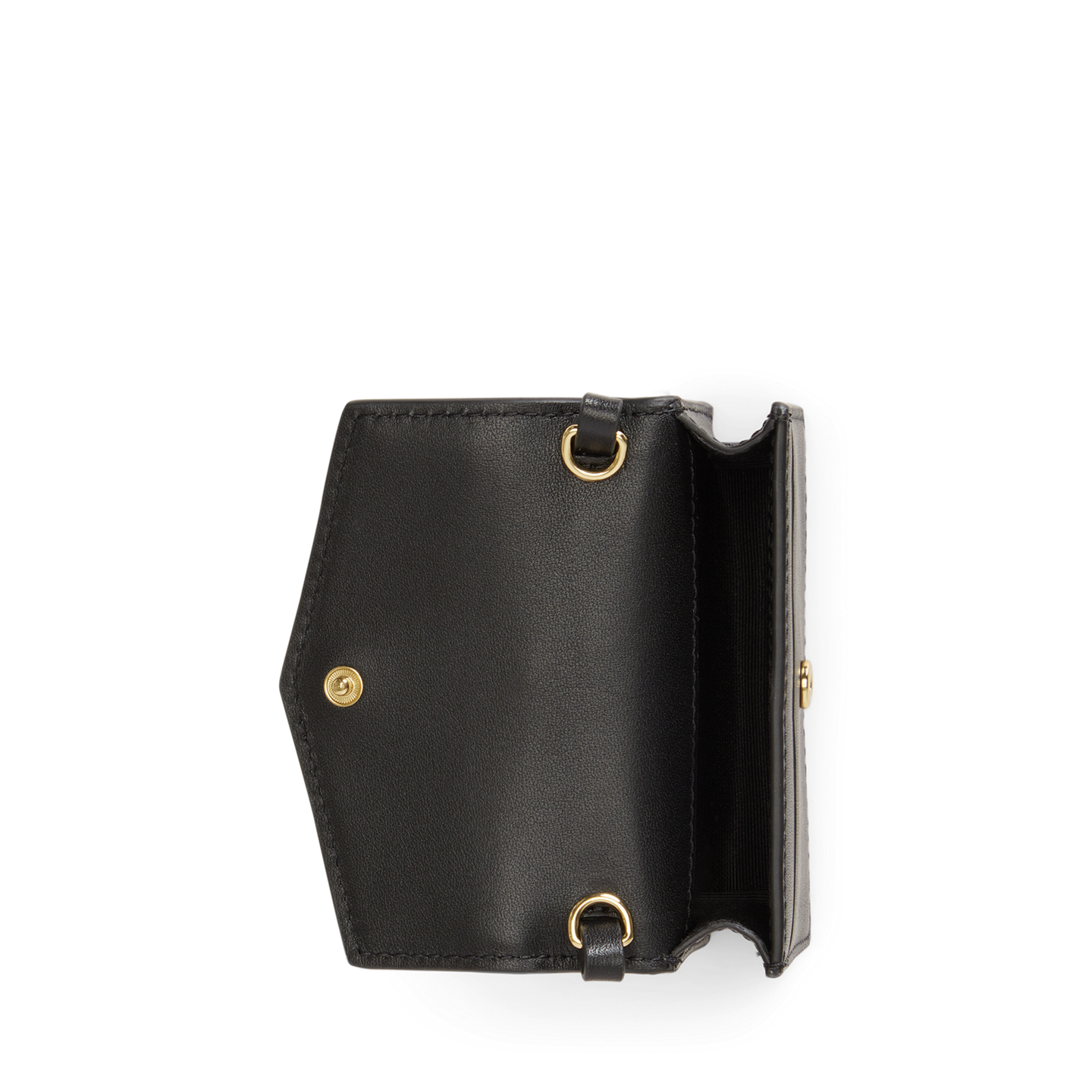 Женский кошелёк Ralph Lauren Leather Chain Card Case, цвет: Чёрный — фото 2