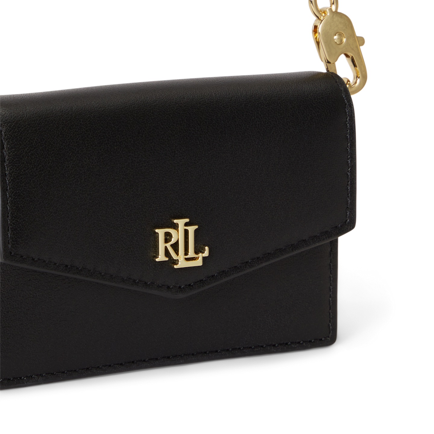 Женский кошелёк Ralph Lauren Leather Chain Card Case, цвет: Чёрный — фото 3