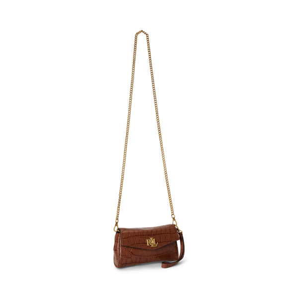 Lauren Tan Croc-Embossed Tanner Crossbody Wallet Lauren 2