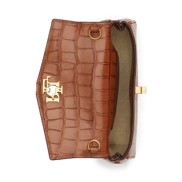 Lauren Tan Croc-Embossed Tanner Crossbody Wallet Lauren 4