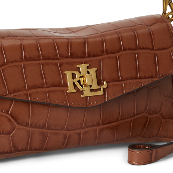 Lauren Tan Croc-Embossed Tanner Crossbody Wallet Lauren 5