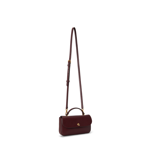Dark Garnet Marcy Leather Crossbody Wallet Lauren 2