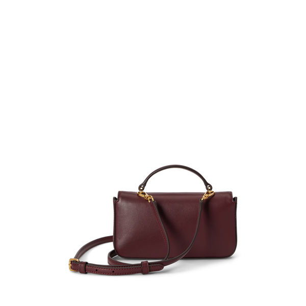 Dark Garnet Marcy Leather Crossbody Wallet Lauren 3