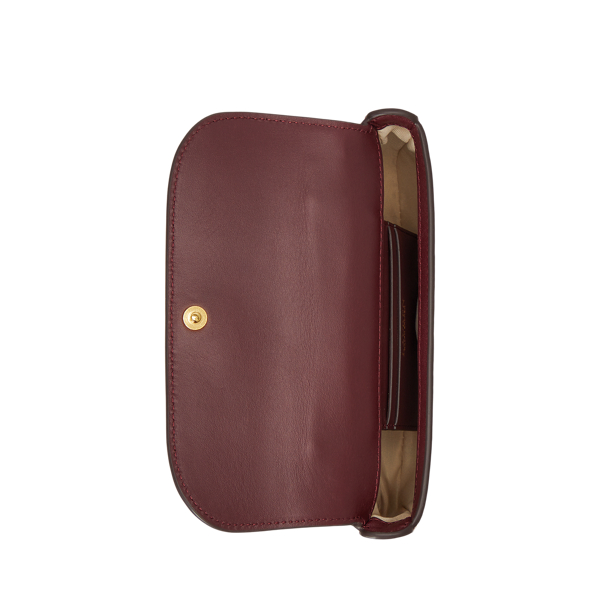Dark Garnet Marcy Leather Crossbody Wallet Lauren 4
