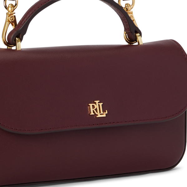 Dark Garnet Marcy Leather Crossbody Wallet Lauren 5
