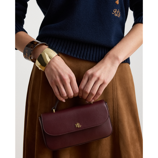 Dark Garnet Marcy Leather Crossbody Wallet Lauren 7