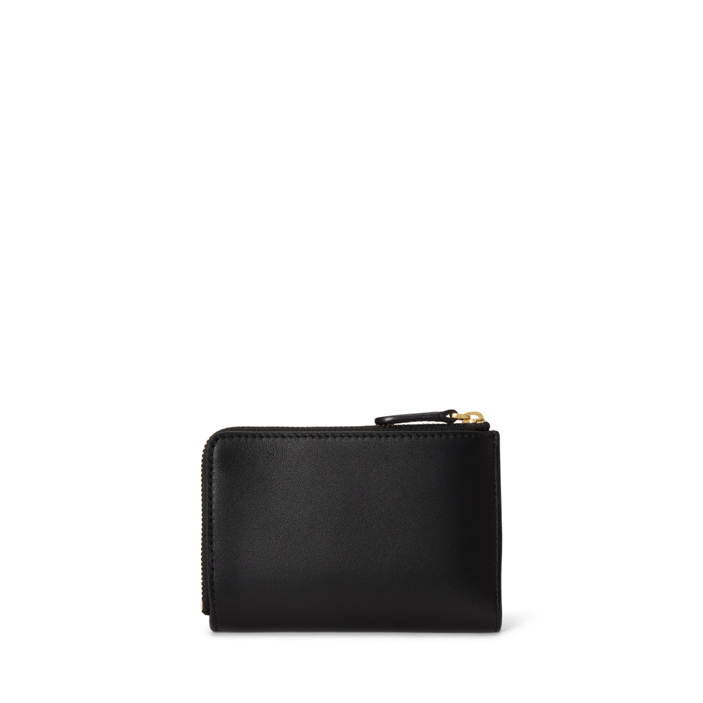 Женский кошелёк Ralph Lauren Leather Small Bi-Fold Wallet, цвет: Чёрный — фото 1