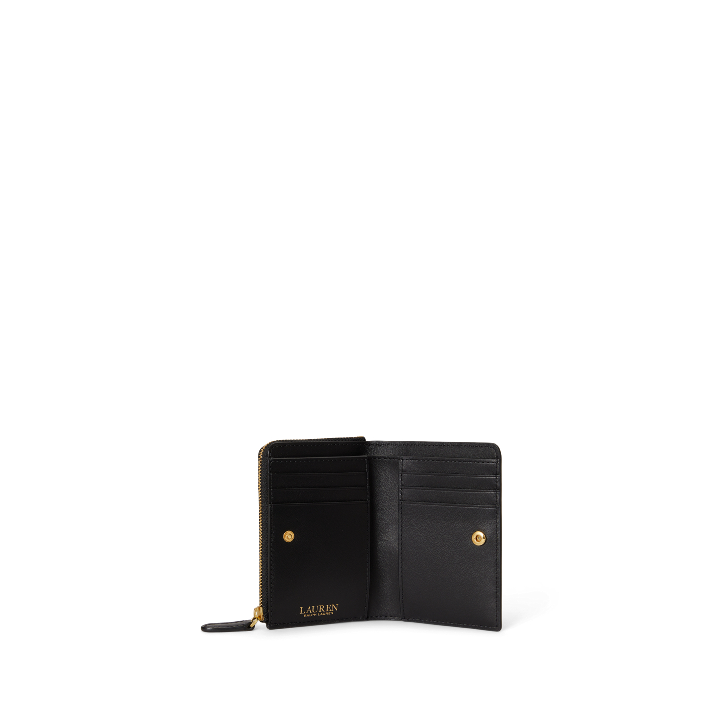 Женский кошелёк Ralph Lauren Leather Small Bi-Fold Wallet, цвет: Чёрный — фото 2