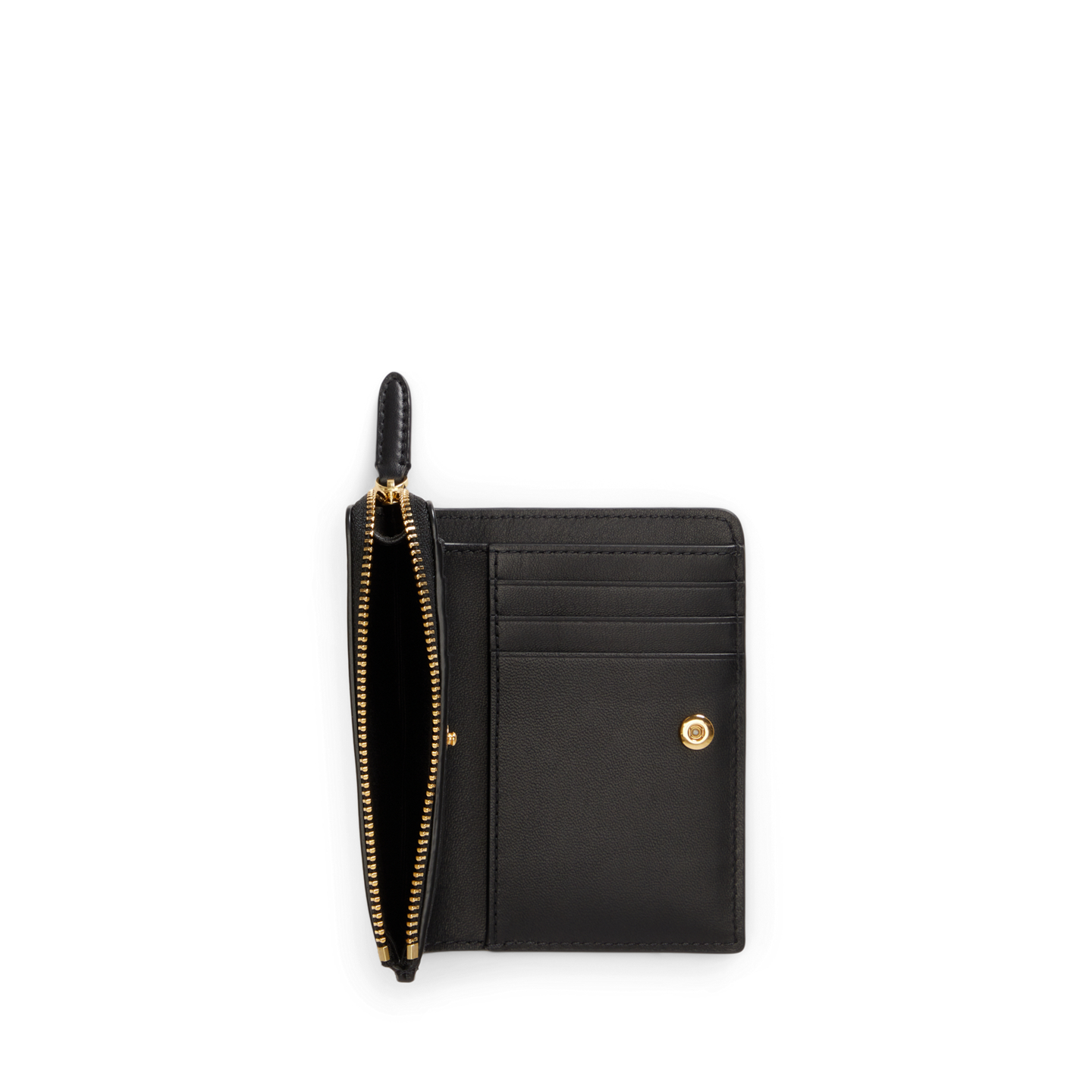 Женский кошелёк Ralph Lauren Leather Small Bi-Fold Wallet, цвет: Чёрный — фото 3