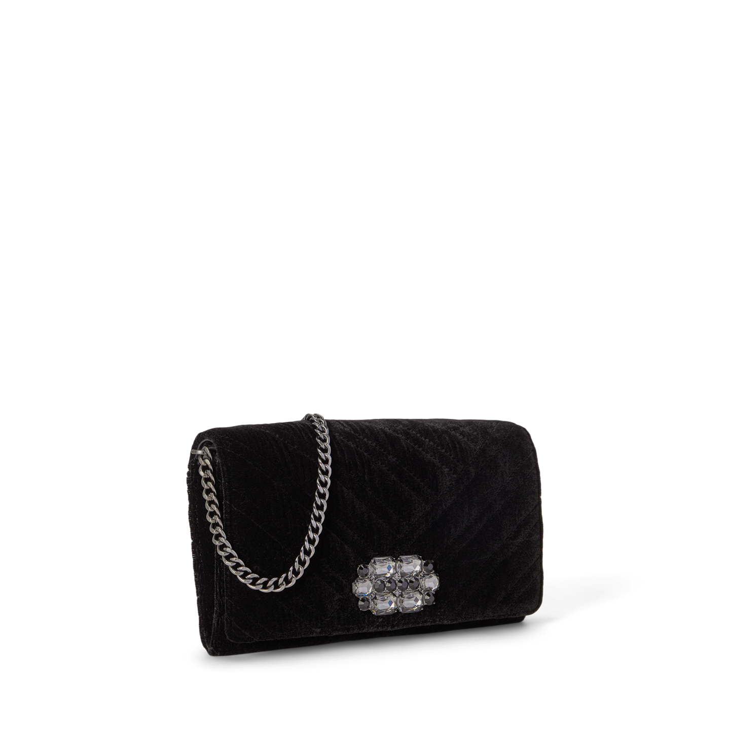 Женская сумка Ralph Lauren Quilted Velvet Medium Adair II Crossbody, цвет: Чёрный — фото 1