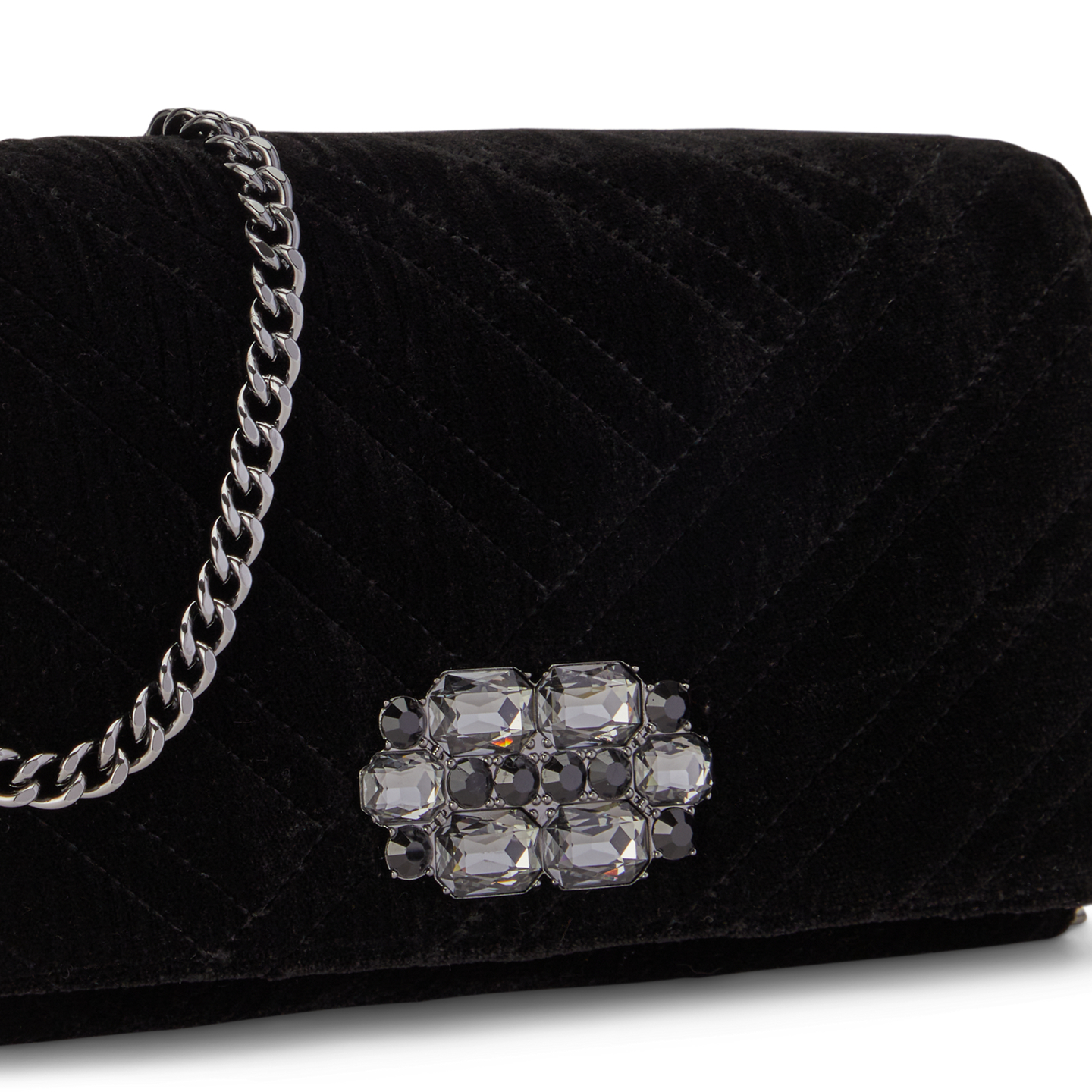 Женская сумка Ralph Lauren Quilted Velvet Medium Adair II Crossbody, цвет: Чёрный — фото 2