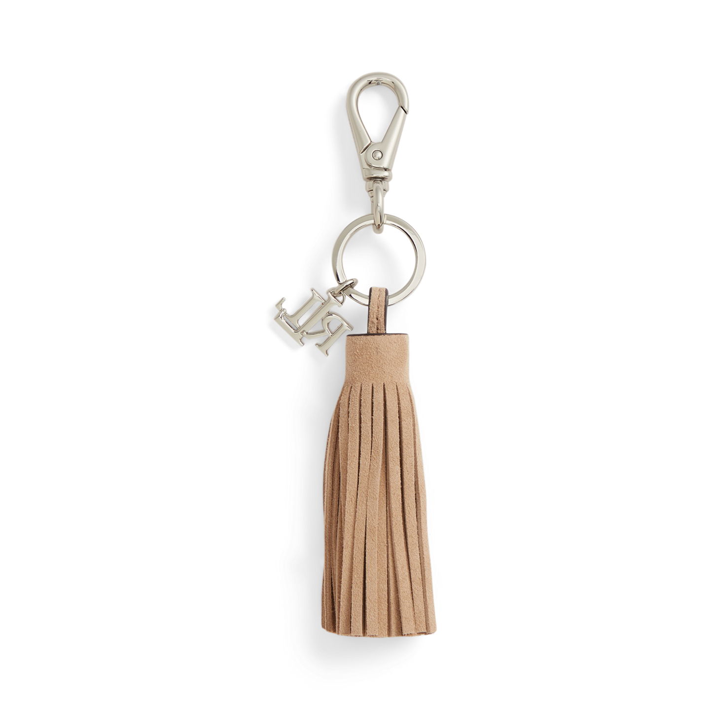 Брелок Ralph Lauren Logo & Suede Tassel Charm, цвет: Рыжевато-коричневый — фото 1