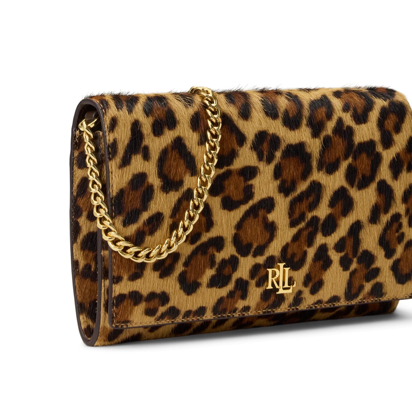 Женская сумка Ralph Lauren Print Haircalf Medium Adair II Crossbody, цвет: Леопардовый / Каштановый — фото 4