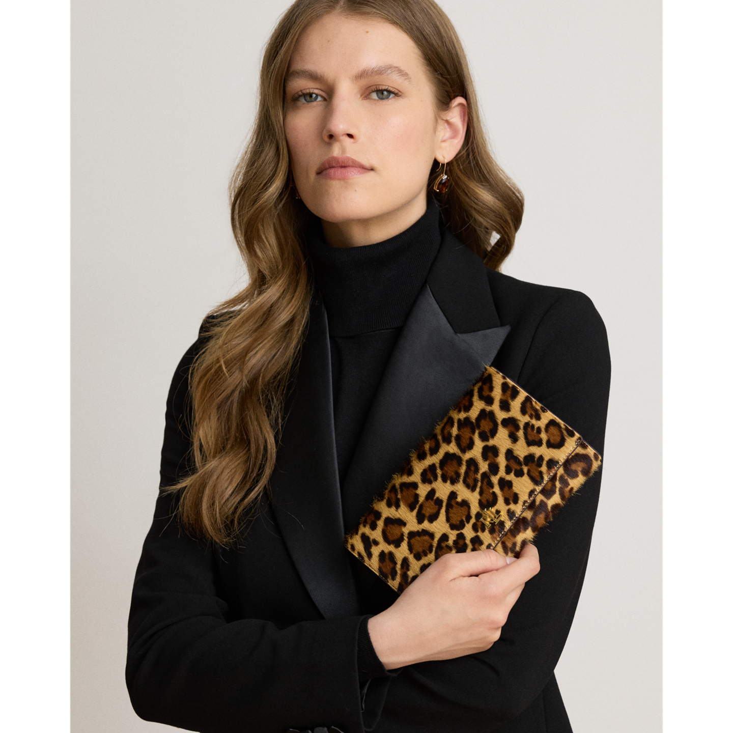 Женская сумка Ralph Lauren Print Haircalf Medium Adair II Crossbody, цвет: Леопардовый / Каштановый — фото 6