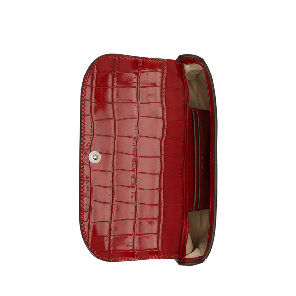 Croc-Embossed Marcy Crossbody Wallet