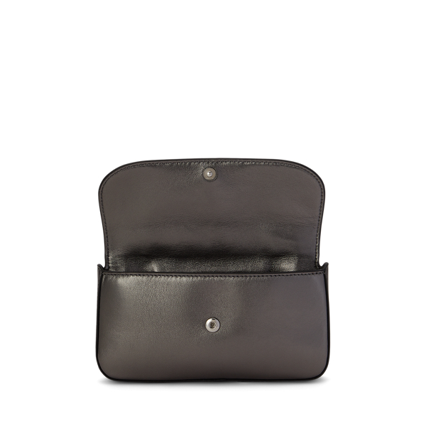 Metallic Leather Marcy Crossbody Wallet