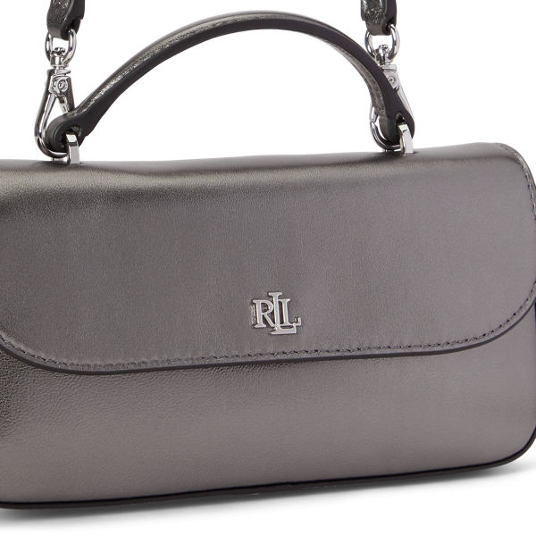 Metallic Leather Marcy Crossbody Wallet