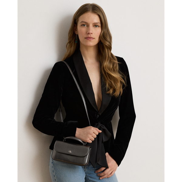 Metallic Leather Marcy Crossbody Wallet