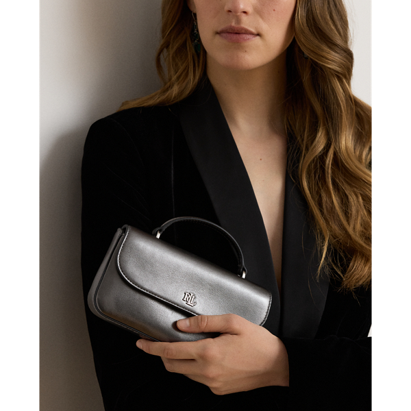 Metallic Leather Marcy Crossbody Wallet