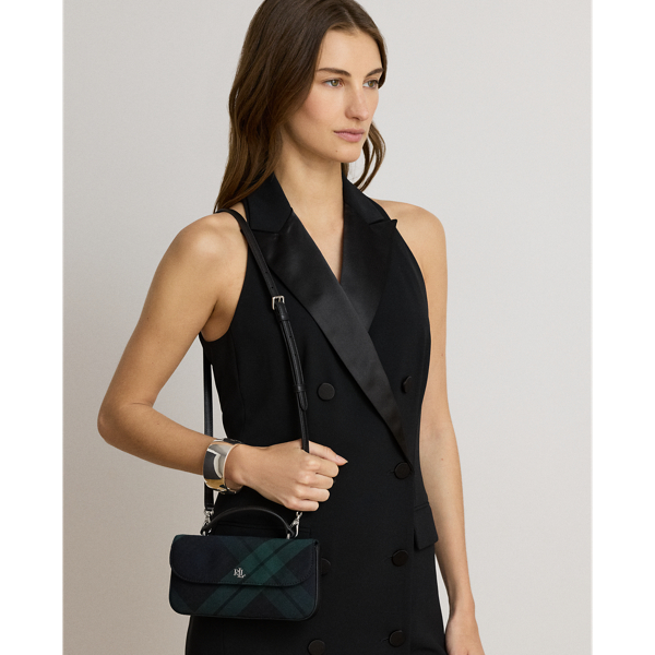 Black Watch Twill Marcy Crossbody Wallet