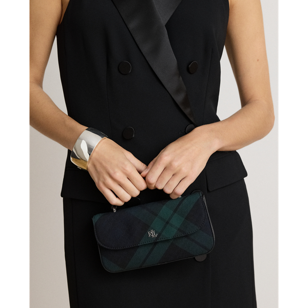 Black Watch Twill Marcy Crossbody Wallet