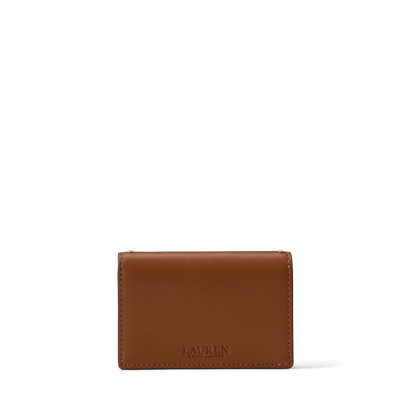 Женский кошелёк Ralph Lauren Studded Leather Small Tasha Card Case, цвет: Рыжевато-коричневый — фото 1